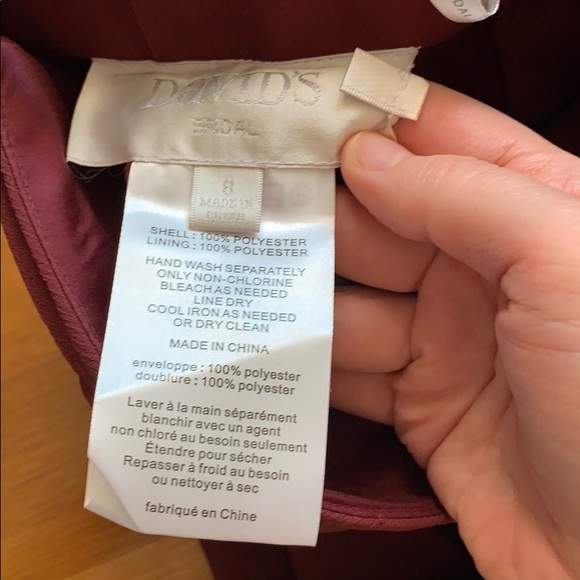 Strapless Purple or Wine Colored Dress - Picture 6 of 9